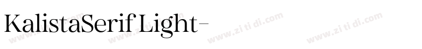 KalistaSerif Light字体转换